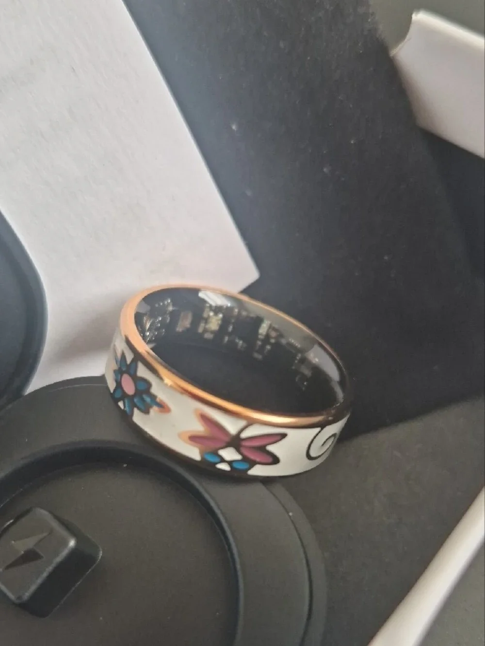 Smart Heart Ring Smart Ring - Floral White